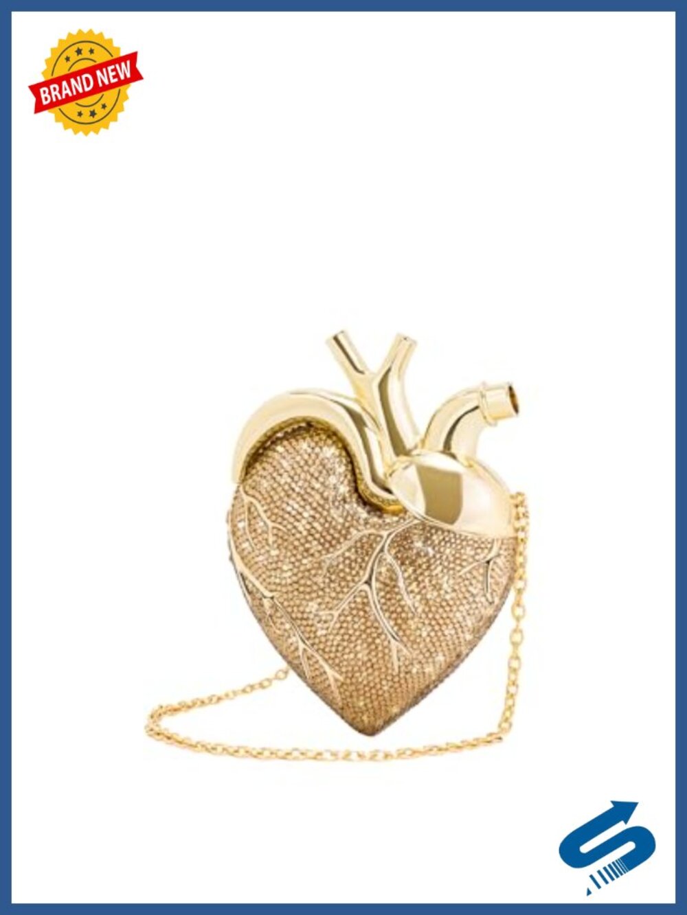JW PEI Maren Artificial Crystal Heart Shape Clutch Evening Bag